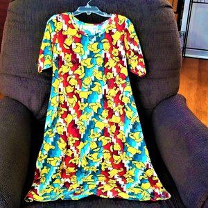 LuLaRoe Dress Winnie The Pooh Girls 10